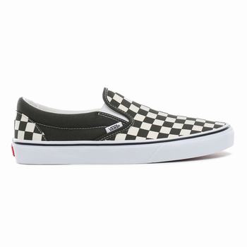 Damske Slip On Tenisky Vans Checkerboard Classic Biele VA74RVQTK